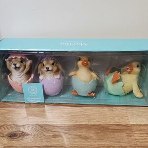 Martha Stewart Easter Bunny And Chicks Figures Decor NEW